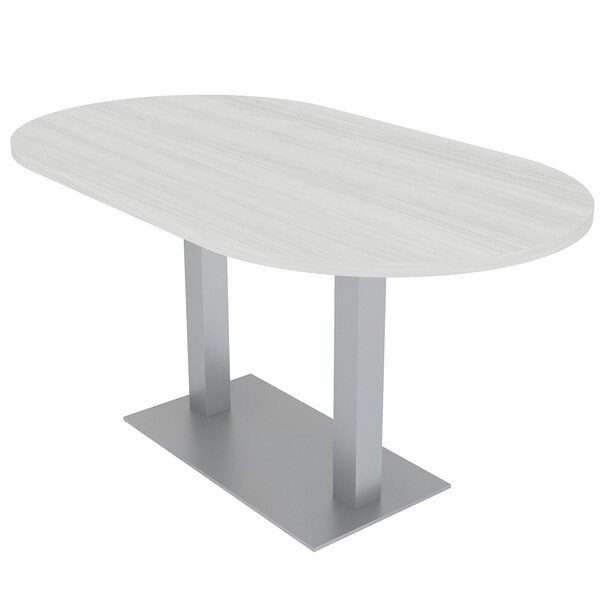 33.5 in W, 69.5 in L, 29 in H, Engineered Wood Top, White